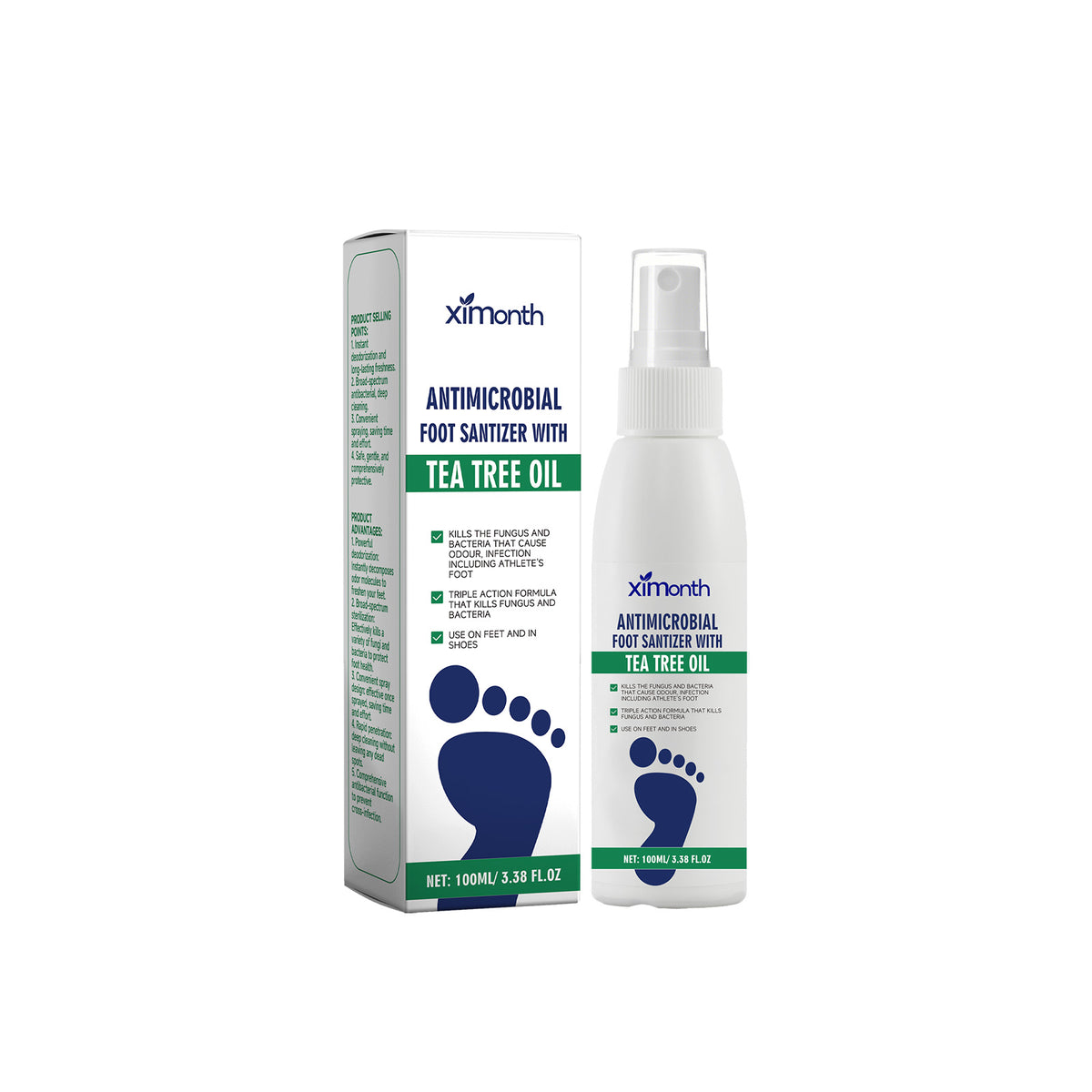 Agent de soin des pieds Désodorisant séchant pour les pieds